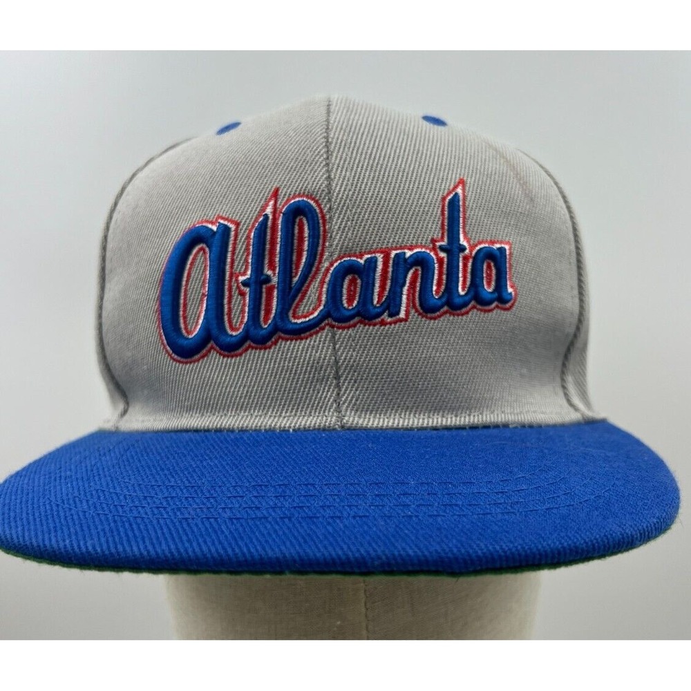 Vintage Atlanta NAPA Racing Hat Cap Snapback Grey Blue Embroidered